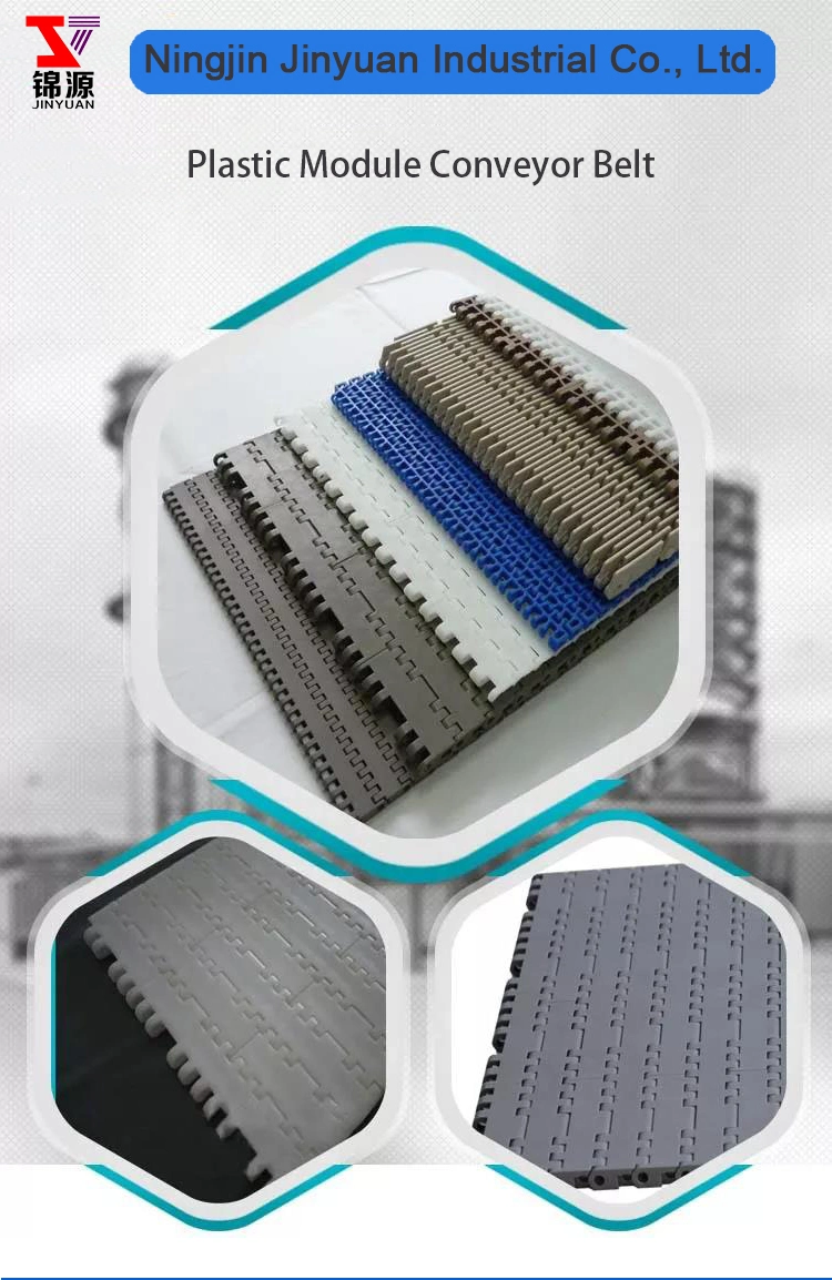 Diamond Top Modular Belt for Inclined Conveyor Used Tire Recycling Industry