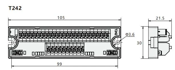 Siron T242 8 Pin I/O Terminal Block Connector Spring Connecting Terminal Screw Terminal Blockwith Transparent Protective Cover