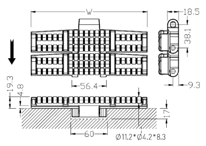 882m Sideflexing Chains for Magnetic System Heavy Duty Single Hinge with Low Noise Accumulation Rollers