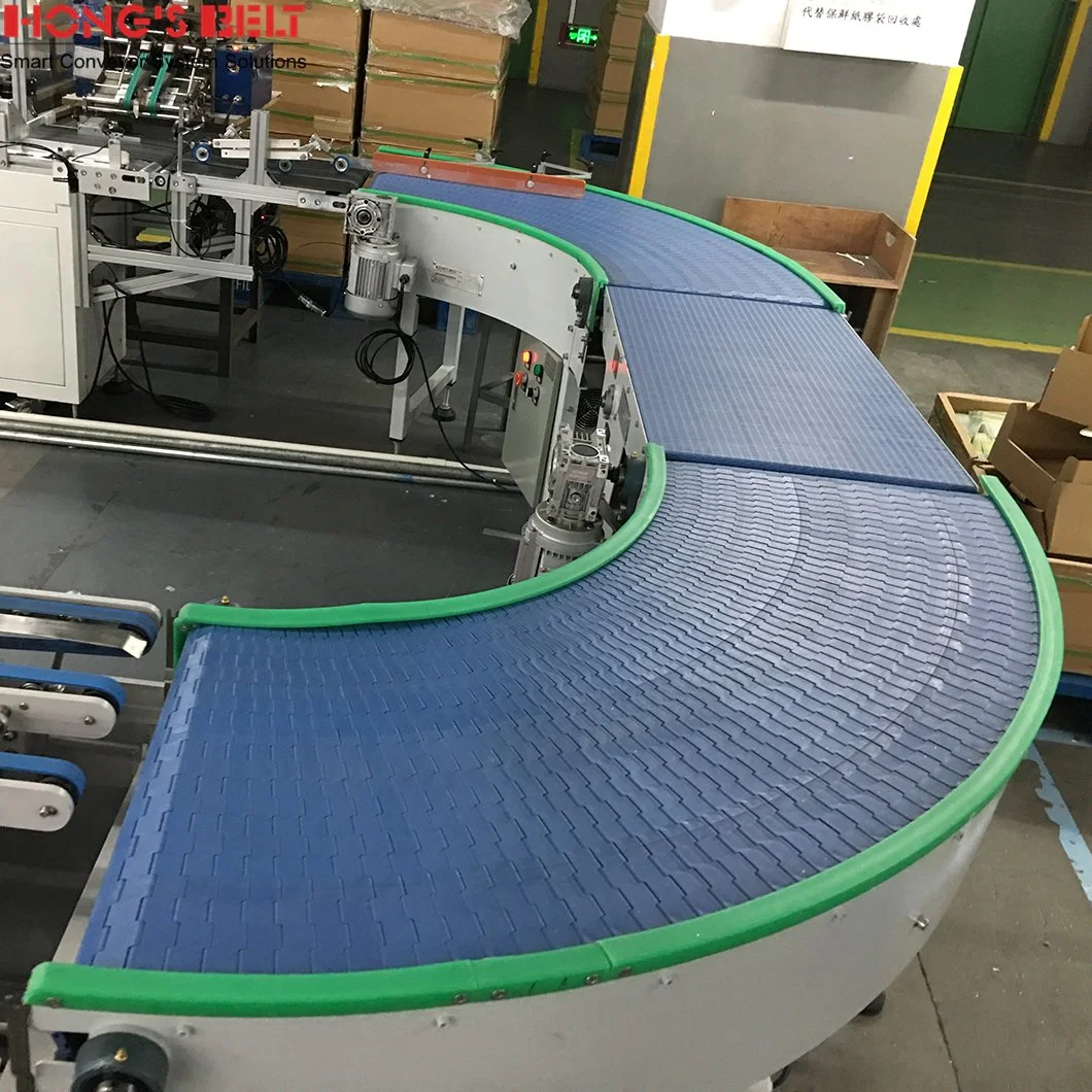 Hongsbelt Modular Belt Conveyor Modular Conveyor 90 Degree Belt Conveyor