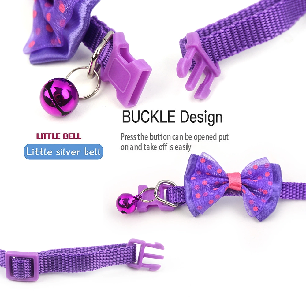 Puppy Pet Collars &amp; Leashes Pet Collar with Bow Tie Djustable Fashionable Cat Puppy Collar