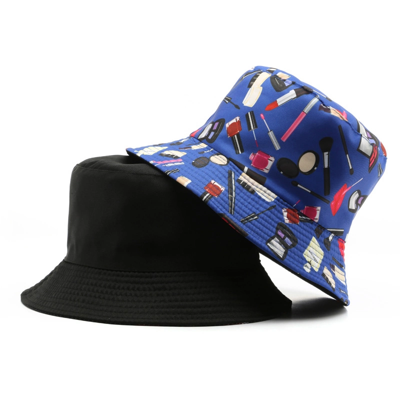 Spring Summer Fashion Custom Cotton Double Sides Outdoor Sun Protection Bucket Hat Fisherman Hat