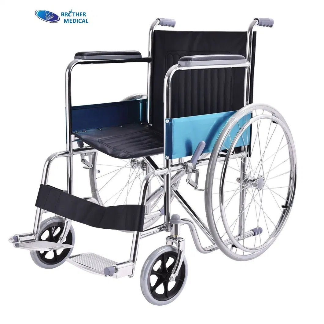 Highly Breathable Free Wheel Outdoor Wheelchair Manual Foldable