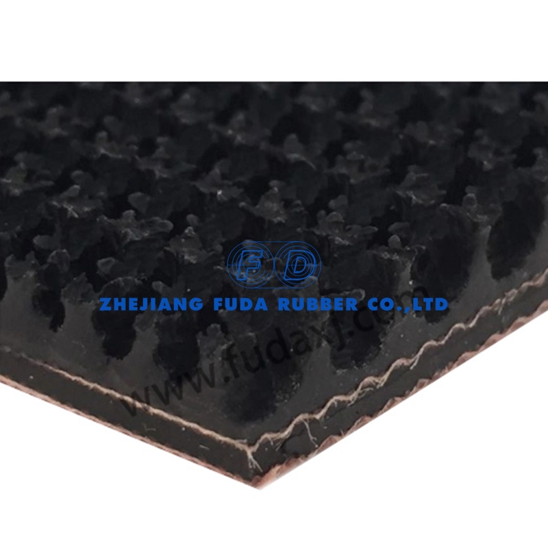 Anti-Friction Inclined Rough Top Patterned Rubber Conveyor Belts for Agricultural Use
