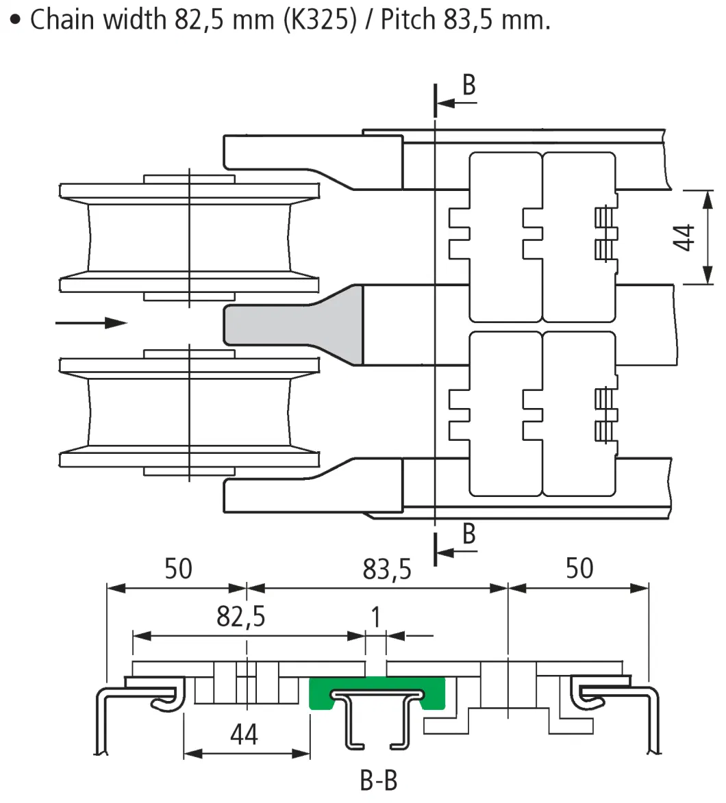 Haasbelts Chain Inlet Guide Shoe, Conveyor Components