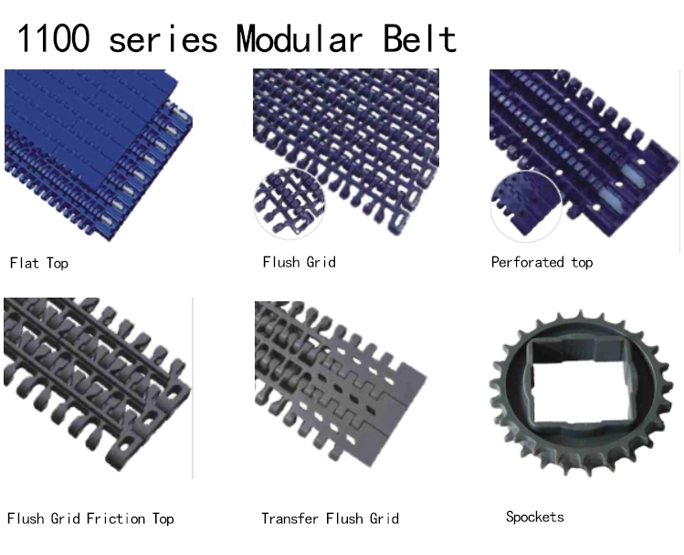 1100 Freeflow Transfer Flush Grid with Double Positioners Modular Belt for Dynamic Transfer System