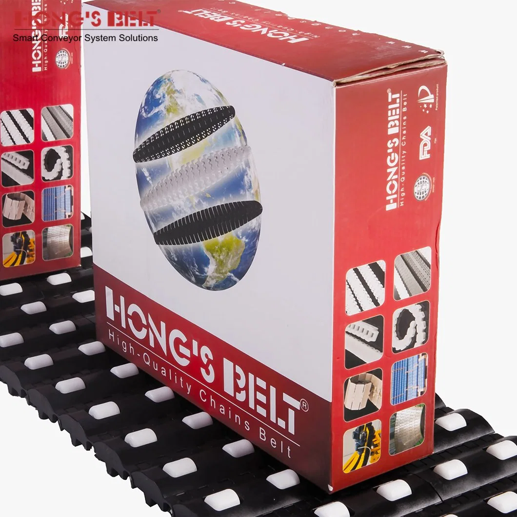 Hongsbelt Assembling Line Conveyor Belt Plastic Conveyor Belt for Warehousing Instead of Intralox Series 800 Roller Top