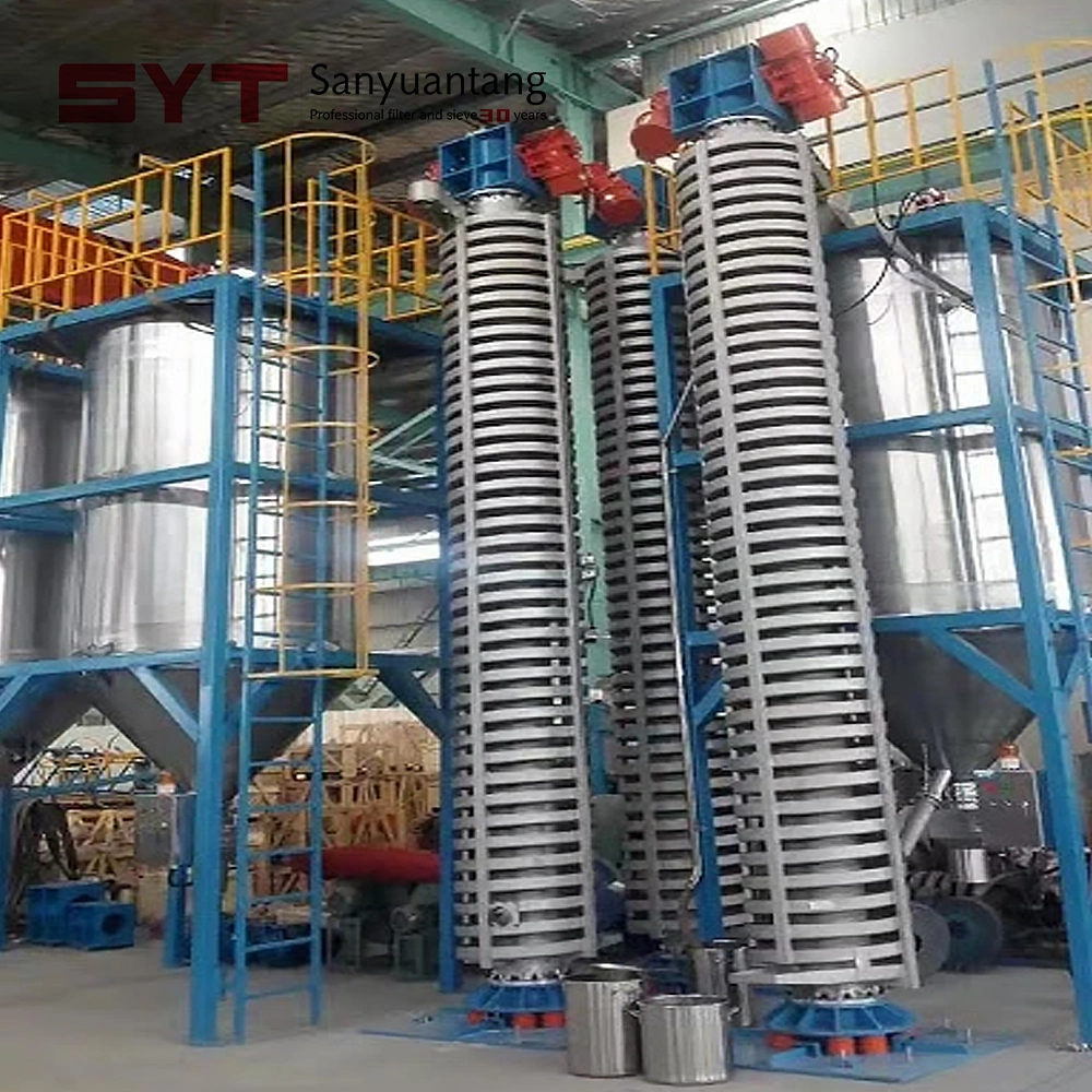 Grain Vertical Lift Vibration Conveyors Cooling Spiral Elevator Powder Vibrating Spiral Conveyor