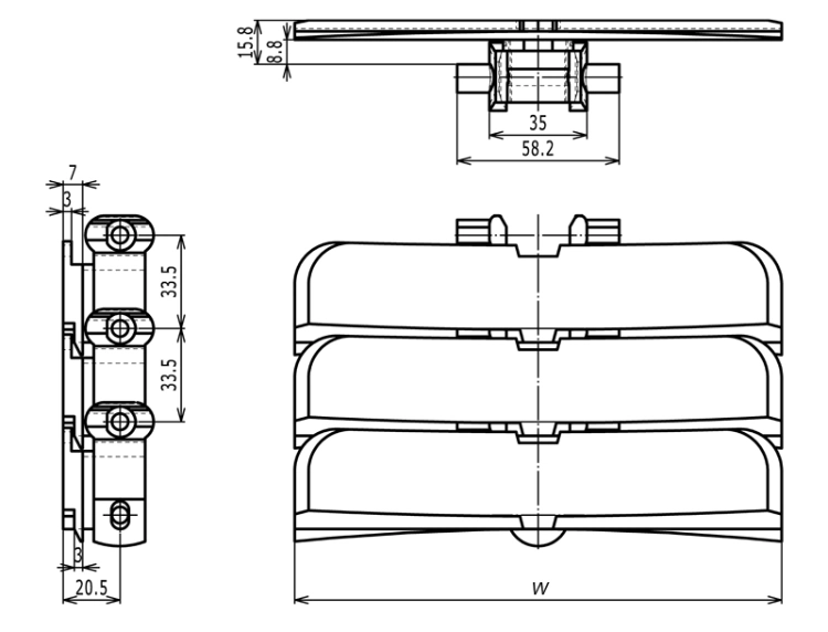 Haasbelts Flexible Plastic Plain Conveyor Chain (XB175)
