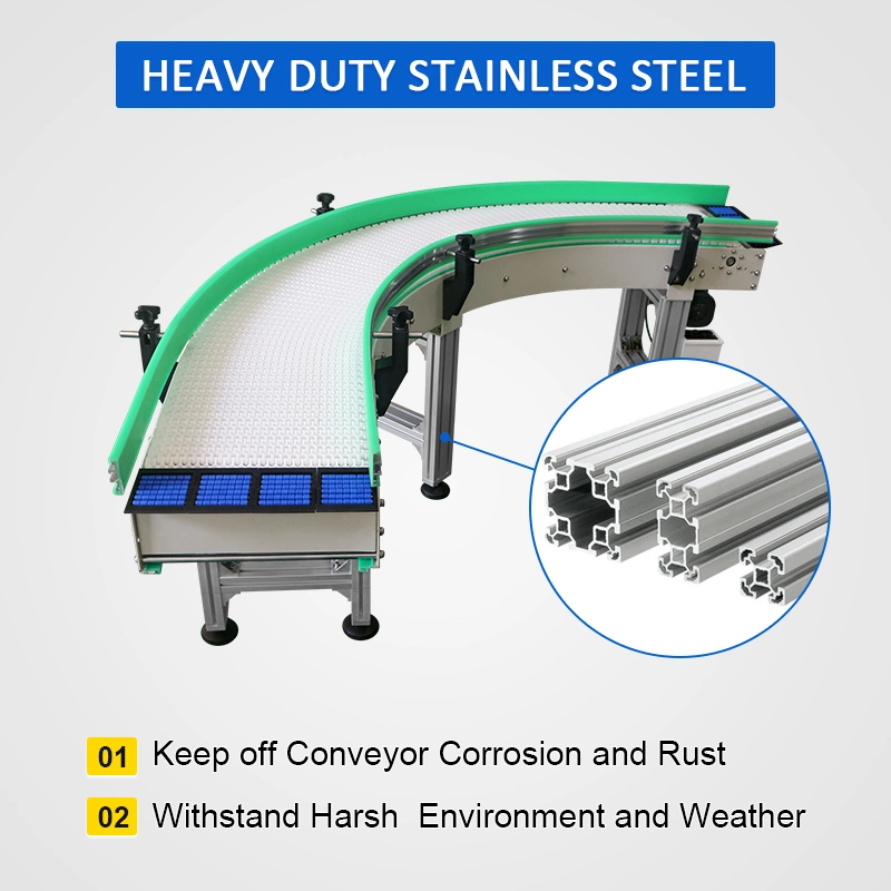 Bifa Mattop Conveyor Plastic Conveyor Belt with Guide Rails