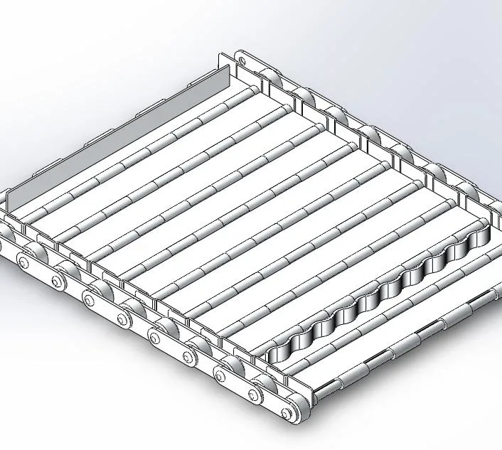 Slat Conveyor Transmission Chain Steel Plate Conveyor for CNC Machine Steel Chip Conveyor Belts