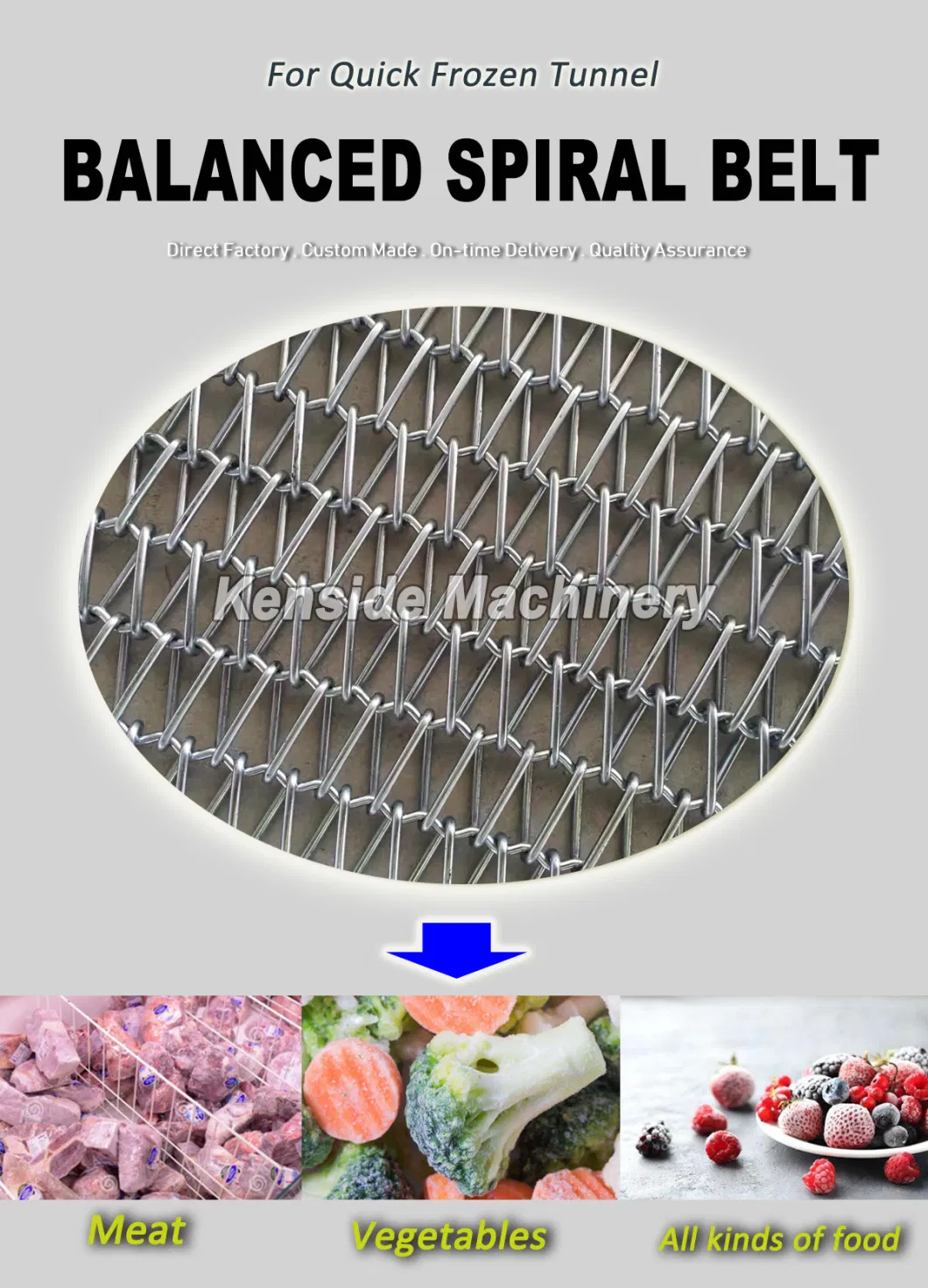 Metal Carbon Steel Spiral Wire Mesh Balanced Weave Mesh Belt