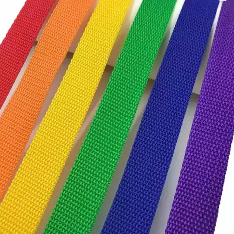 Multi Color 15mm Width 1mm Thickness Bag Straps Handle PP Webbing Belt Rolls