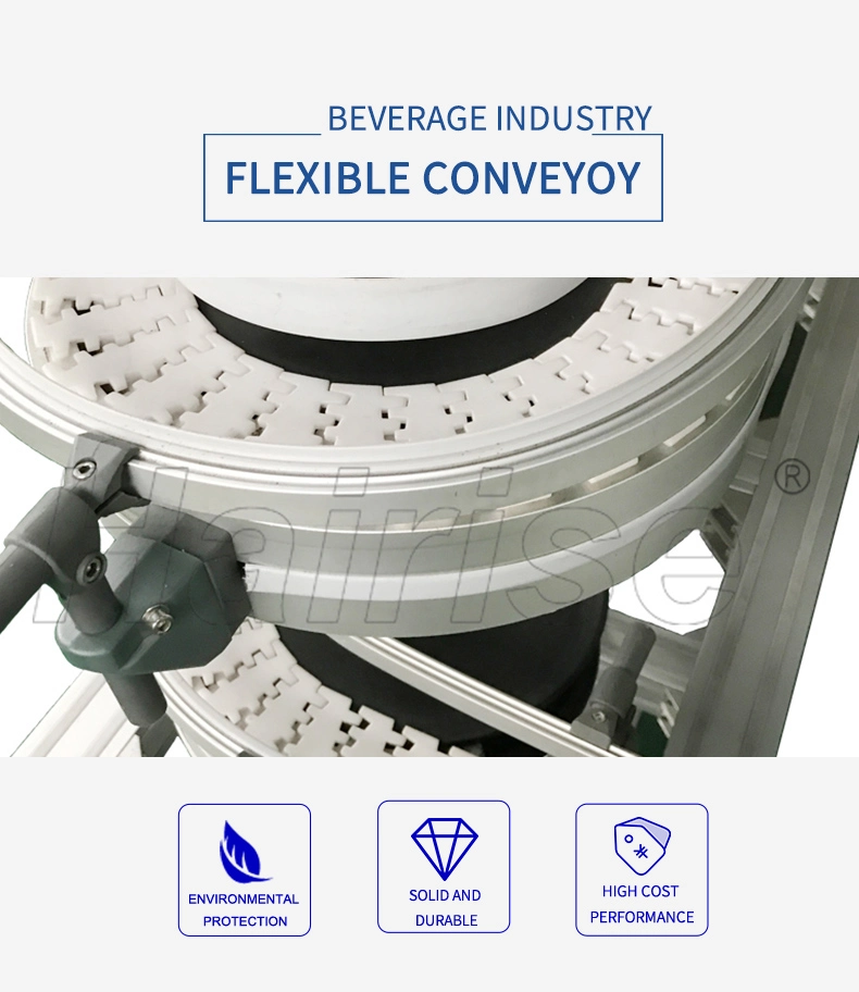 Hairise White Flexible Chain with Teeth Used in Conveyor Line with FDA&amp; Gsg Certificate