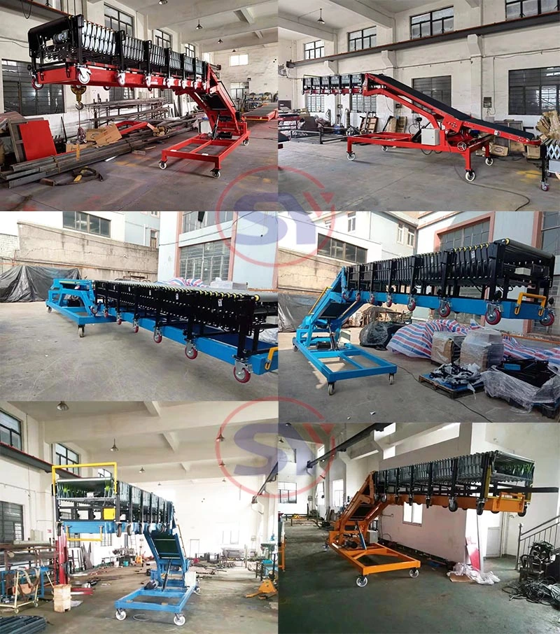 Mobile Flexible Belt Conveyor Telescopic Conveyer Combined for Container Truck Warehouse Loading Unloading