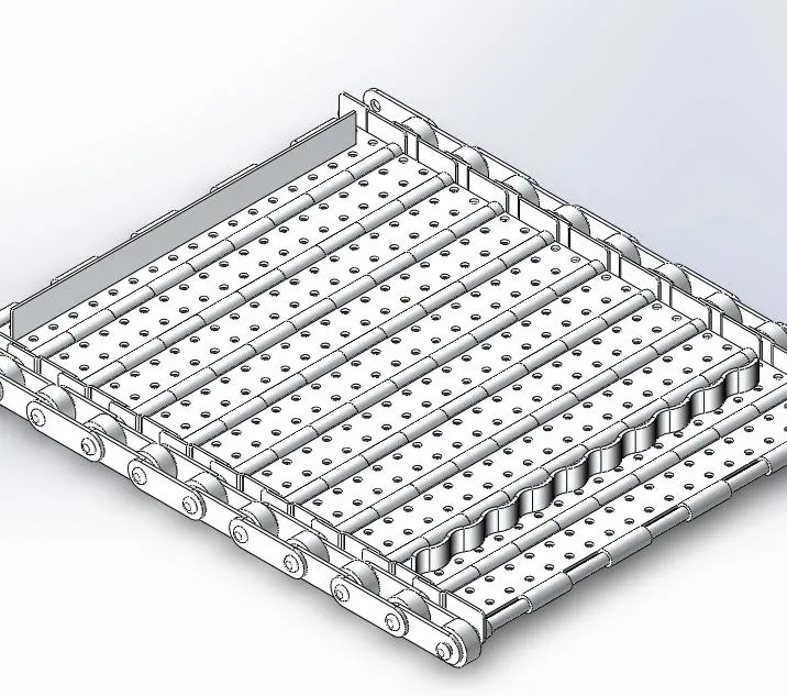 Slat Conveyor Transmission Chain Steel Plate Conveyor for CNC Machine Steel Chip Conveyor Belts