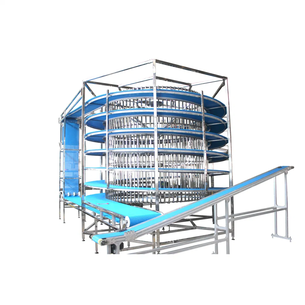 CE Approval Side Driving Modular Belt Spiral Cooler for Bakery