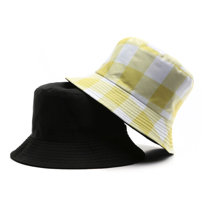 Spring Summer Fashion Custom Cotton Double Sides Outdoor Sun Protection Bucket Hat Fisherman Hat