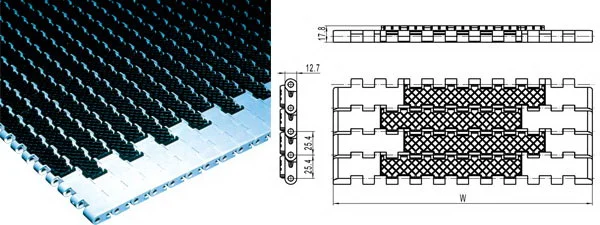 Haasbelts Chains Square Friction Top 1400, Conveyor Belt