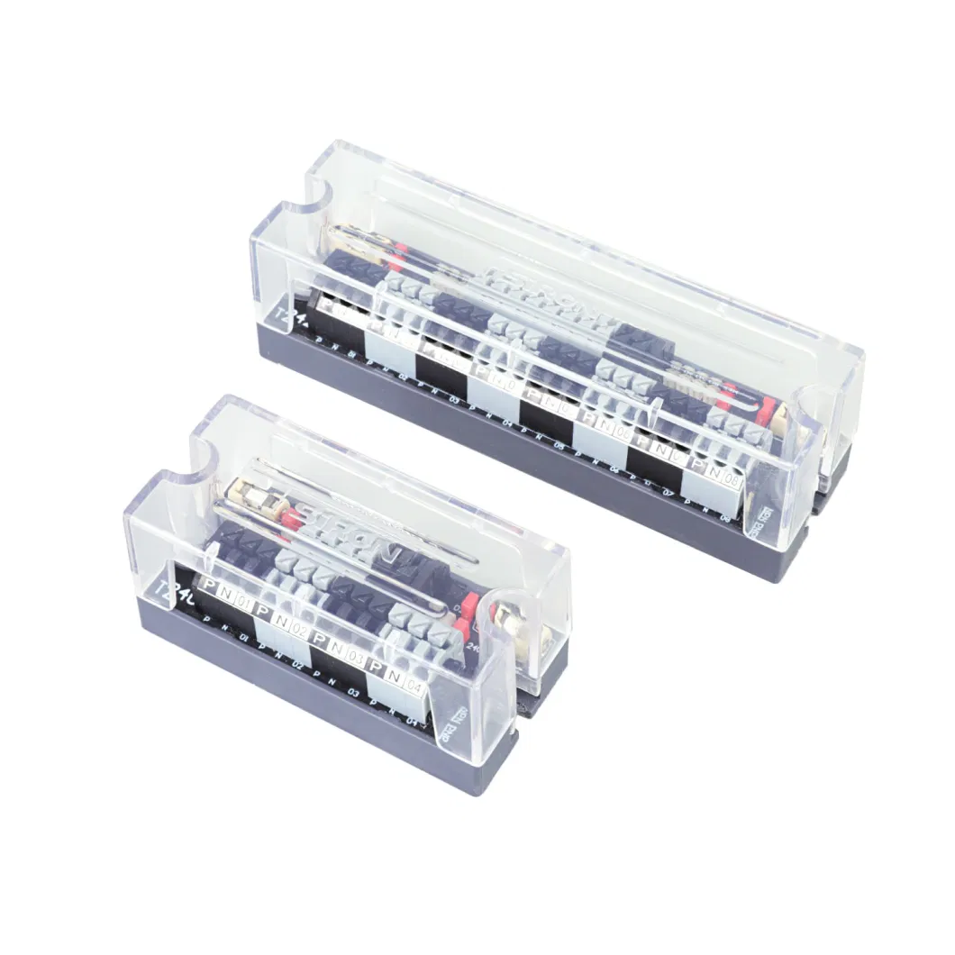 Siron T242 8 Pin I/O Terminal Block Connector Spring Connecting Terminal Screw Terminal Blockwith Transparent Protective Cover