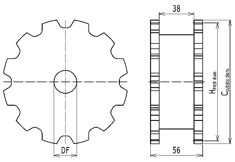 Haasbelts Conveyor Xb175 Flexible Plastic Plain Chains for Food and Beverage Industry