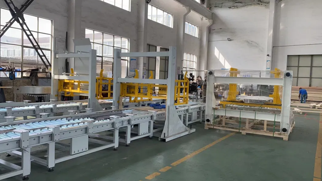 Customized Packaging Solution Palletizing System Pallet Dispenser with Crossover Conveyor Joinsun