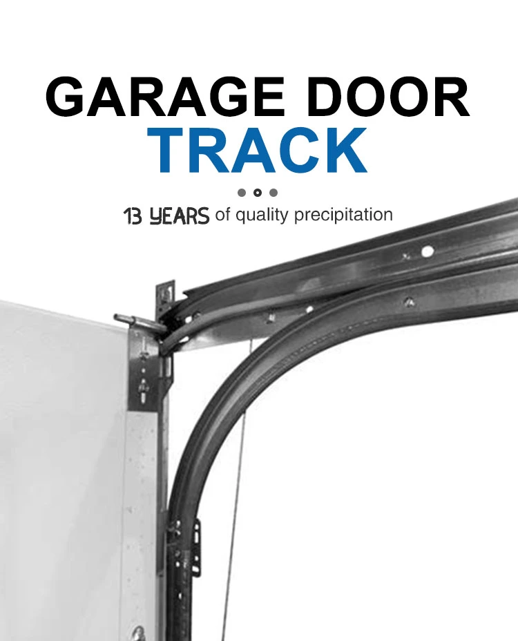 Zinc Plated Double Horizontal Straight Rail Sectional Garage Door Single Track Double Track with High Quality