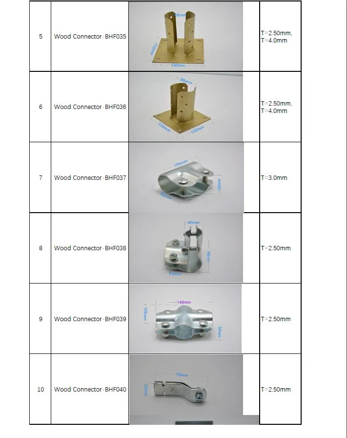 China Factory Metal Stamping Connecting Steel Brackets Joist Hanger Hardware Metal Connecting Wood Brackets for Construction