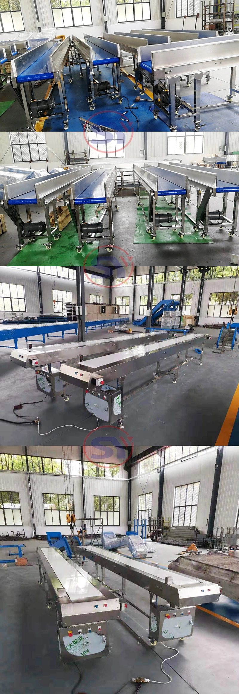 Table Top Belt Turning Conveyor Machine PVC Flat Belt for Sale