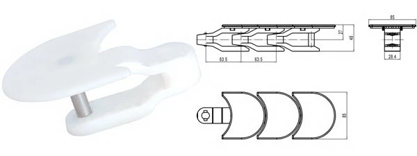 Haasbelts Plastic Sushi Chains W1080ss for Sushi Conveyors