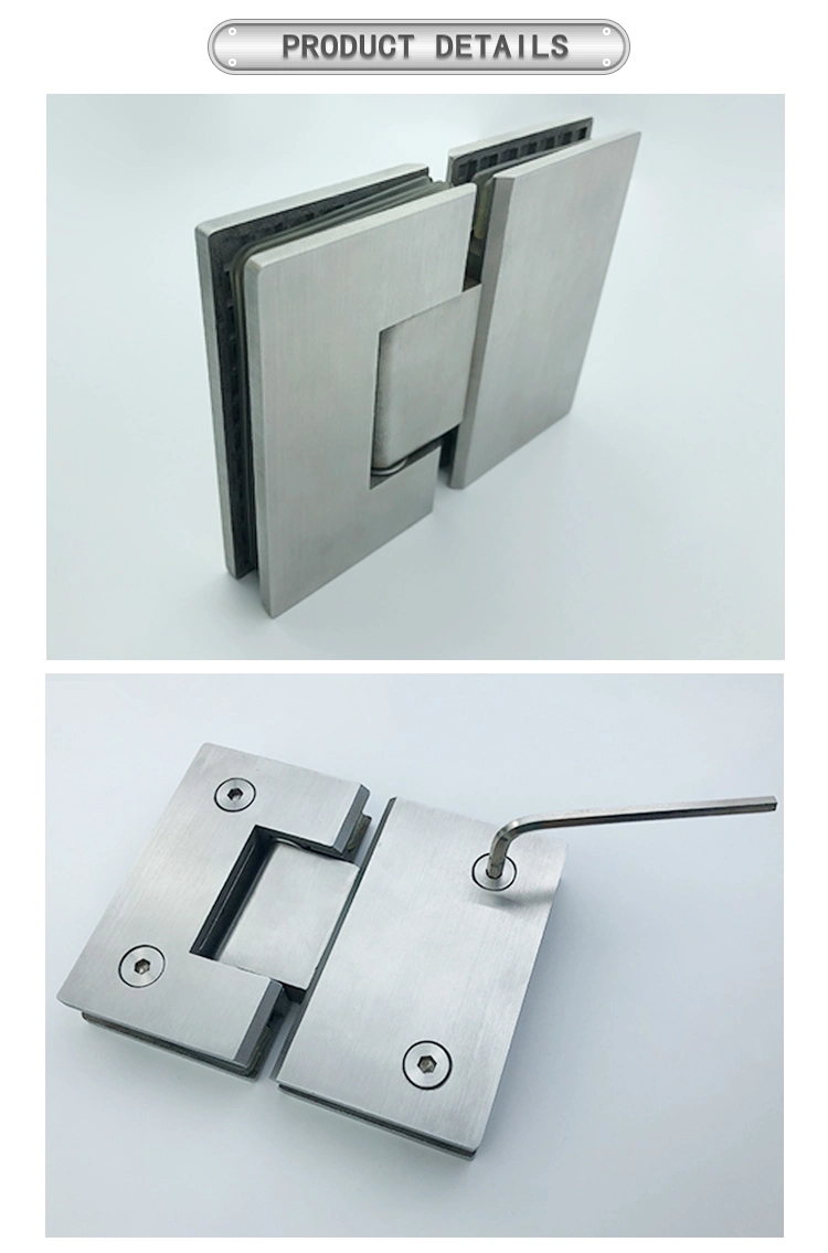 Bathroom Frameless Brass Zinc Alloy Stainless Steel Glass Shower Hinge 7603