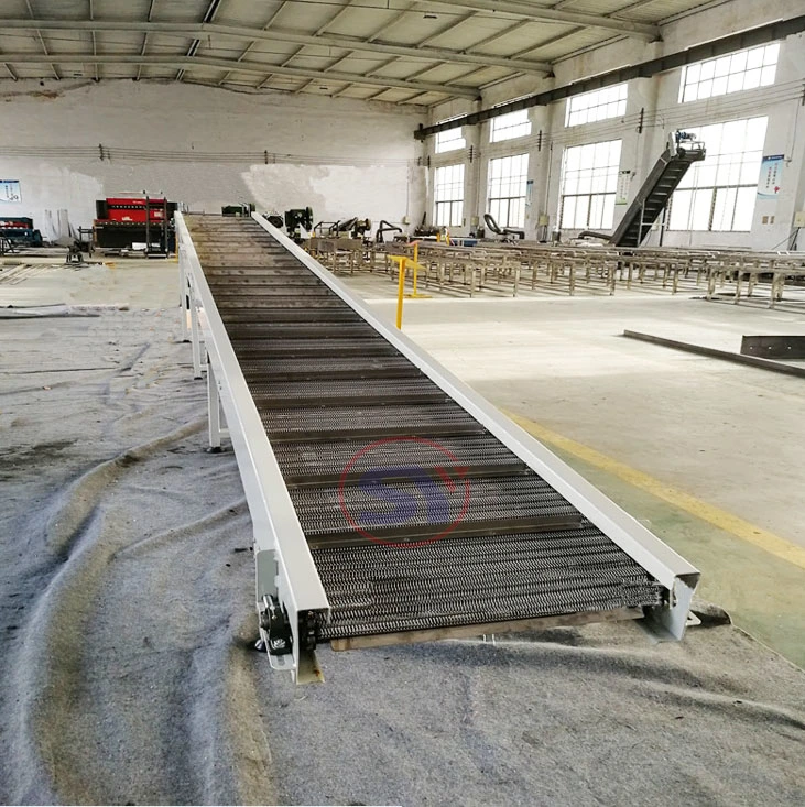 Horizontal Wire Mesh Belt Conveyor with Lifting Baffle for Furnace Slag