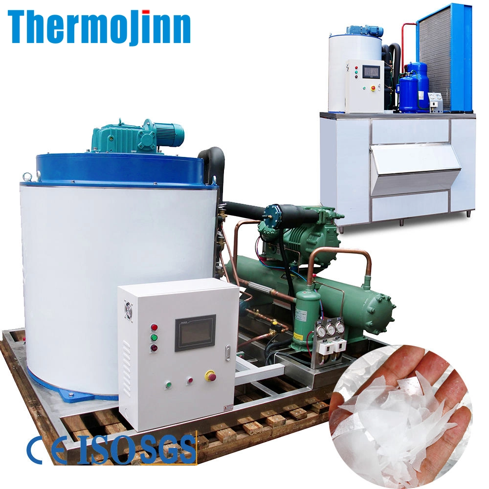 Thermojinn Ice Flake Machine with Brand Compressor for Poeltry Slaughter Processing