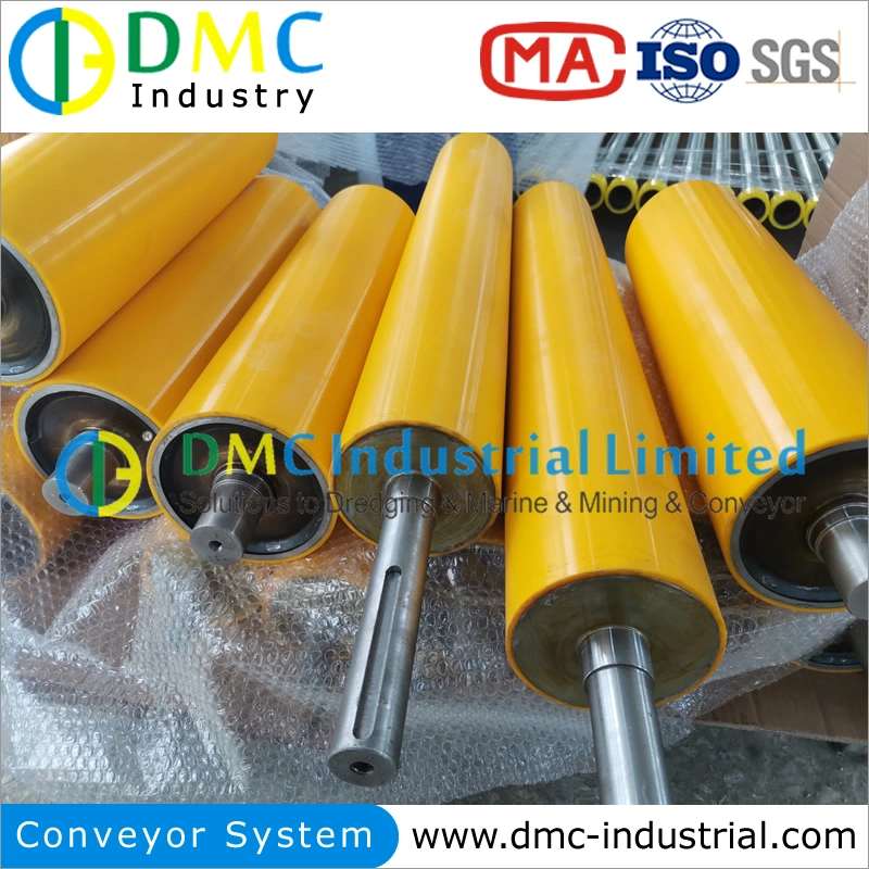 High Quality HDPE UHMWPE Carbon Steel Rubber PU PVC Urethane Stainless Drum Drive Pulley Wheel Spare Parts Conveyor Roller for Belt Conveyors