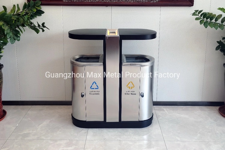 27 Gallon Bin Manufacturing Outdoor Garbage Container Public Street Waste Bin Commercial Metal Garbage Container
