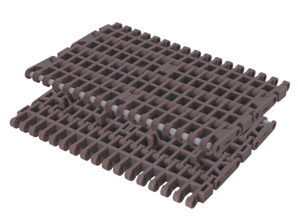 Plastic Modular Conveyor Belt with Positrack 1000 Molded to Width