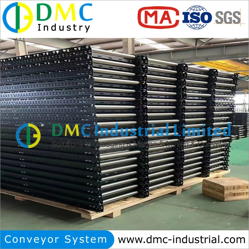 Heavy Duty Motorized Conveyor Galvanized Chain Automatic Drum Roller Conveyor with Adjustable Speed Load Capacity Pallets Carton Boxes Logistic Conveyor Lines