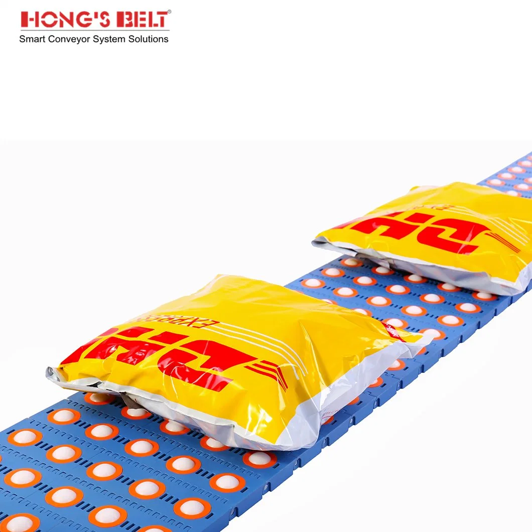 Hongsbelt HS-3800-1c Roller Top Modular Plastic Conveyor Belt for Sorting Conveyors