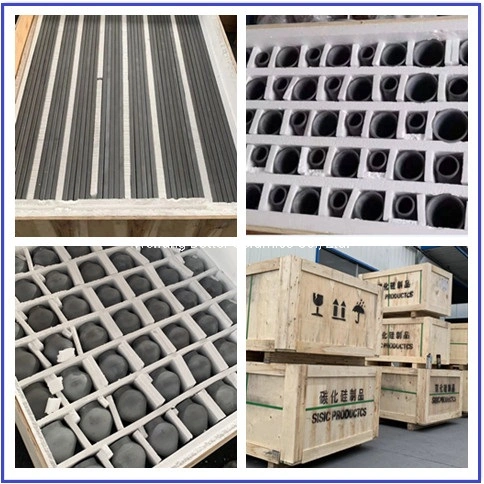 Sintering Silicon Carbide Ceramic Tubes Kiln Furnitures Sisic/Rbsic Beams Square Beams Maximum Operating Temperature 1380 degrees