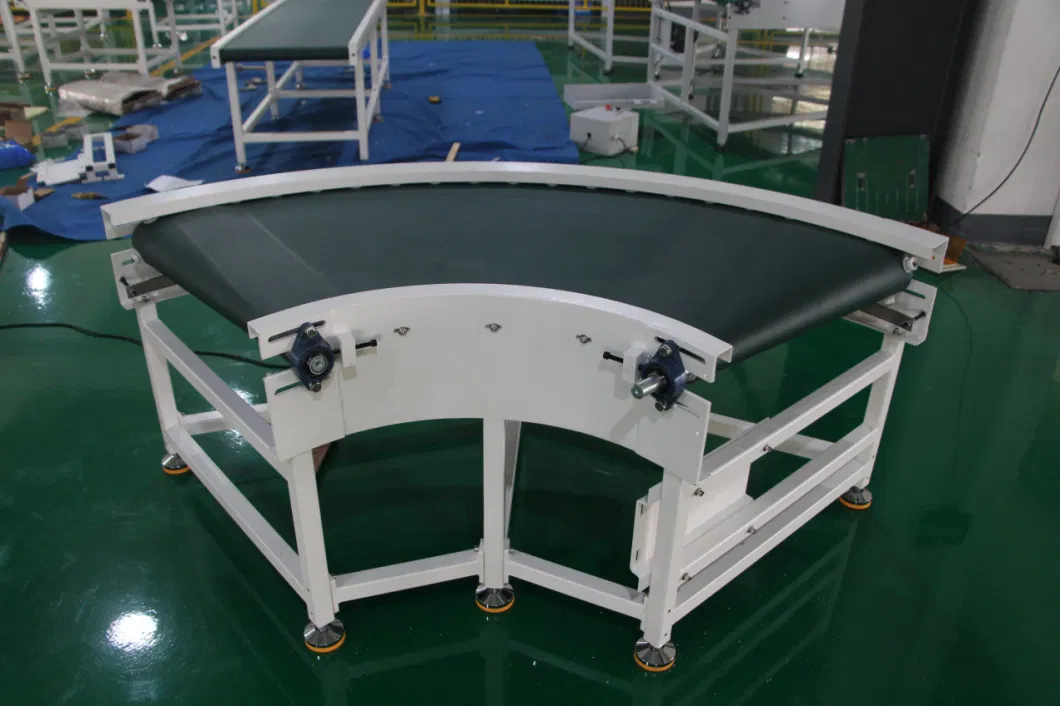 Curved Belt Conveyor Industrial Flat PVC Belt Line Turning Curved Conveyor Machine Assembly Equipment