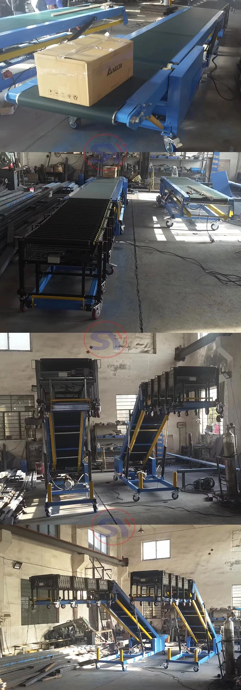 Mobile Flexible Belt Conveyor Telescopic Conveyer Combined for Container Truck Warehouse Loading Unloading