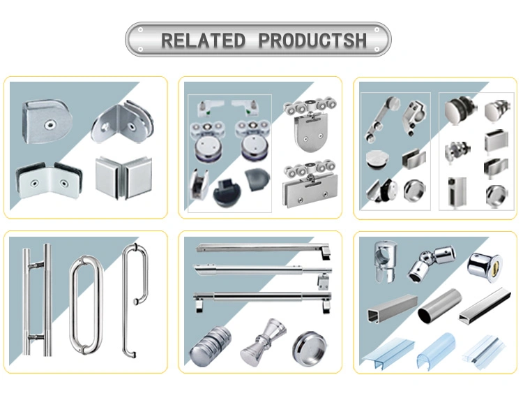 Stainless Steel Bathroom Shower Glass Door Hinge Clamp