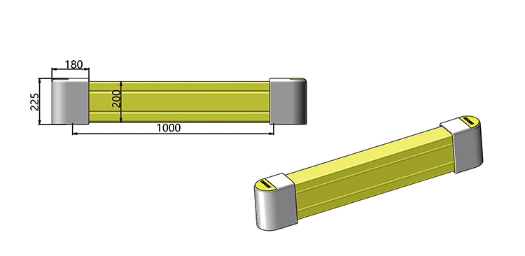 Anti-Collision Guardrail Flexible Rack End Guard Rail HDPE