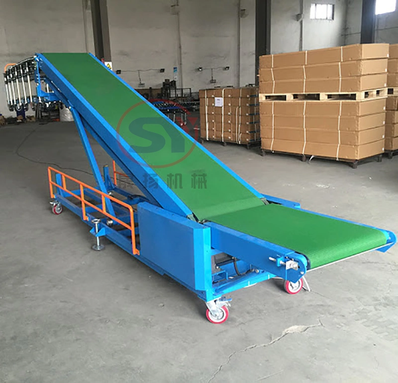 Mobile Flexible Belt Conveyor Telescopic Conveyer Combined for Container Truck Warehouse Loading Unloading