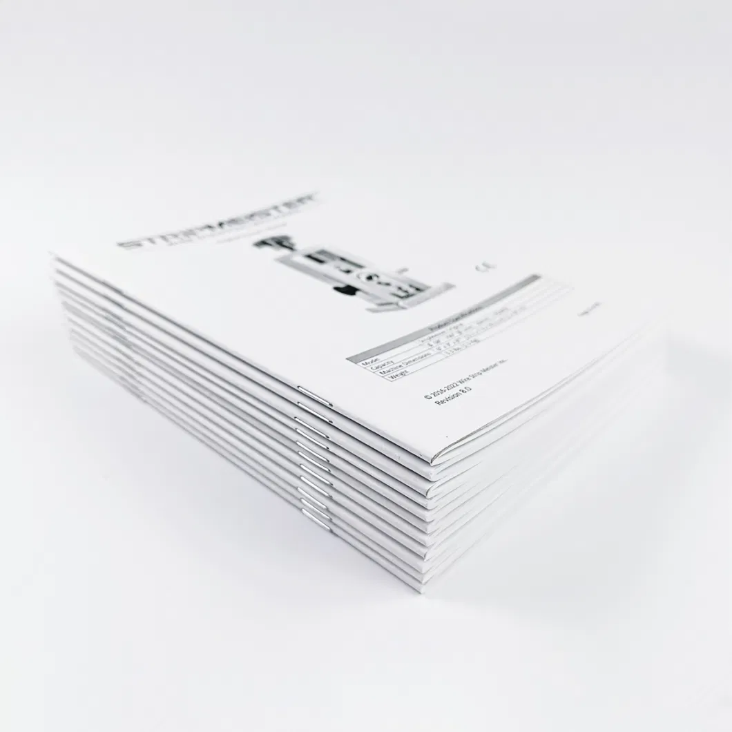 Custom High Quality Black and White A5 Product Manual Leaflet Specification Manual