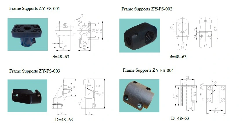 Conveyor Frame Supports PA6 Conveyor Components