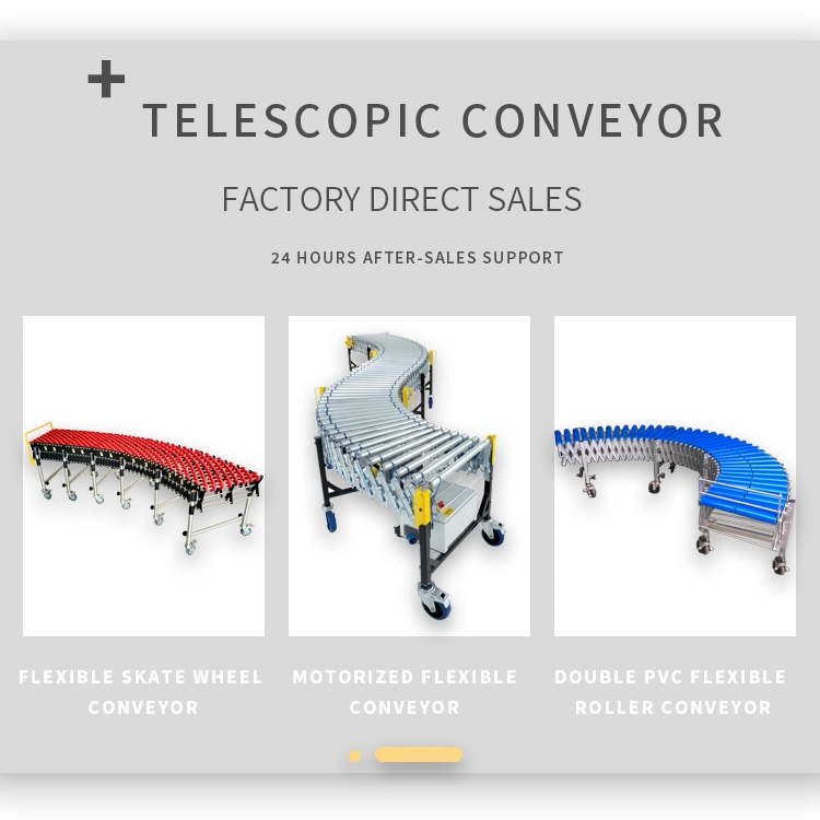 Automatic Power Motorized Transfer Telescopic Expandable Flexible Skate Wheel /Box/Carton/Case Belt Roller Conveyor