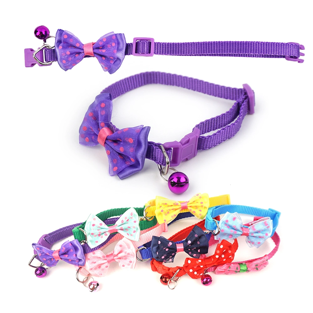 Puppy Pet Collars &amp; Leashes Pet Collar with Bow Tie Djustable Fashionable Cat Puppy Collar