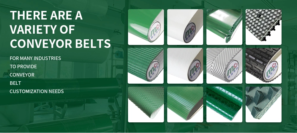 Factory 3.0mm Dark Green PVC/PU/Pvk Light Duty Industrial Conveyor/Transmission/Timing Belting/Belt for Logistics and Tire Industry