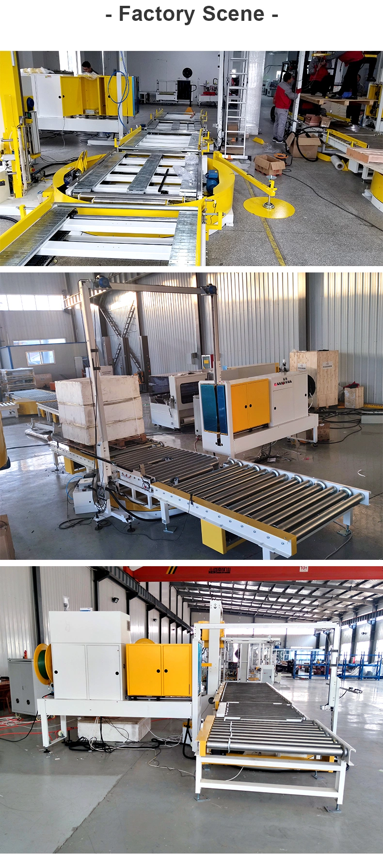 PP/Pet Kit Banding Strapper Fully Automatic Pallet Strapping Machine with Conveyor